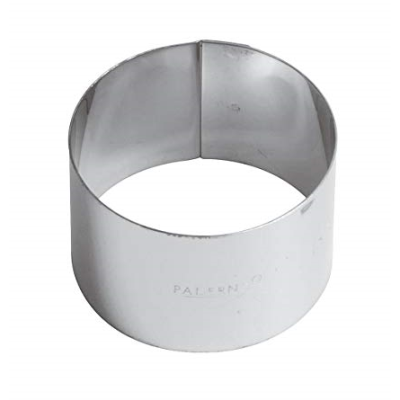 Mousse Ring Stainless Steel 4cm High, 6cm wide