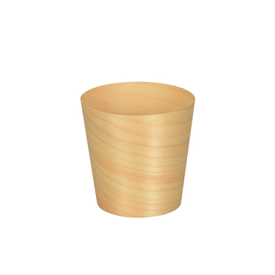 Disposable Serving Pieces Round Wood Bowl, Natural, 6x6cm (Pack 50)