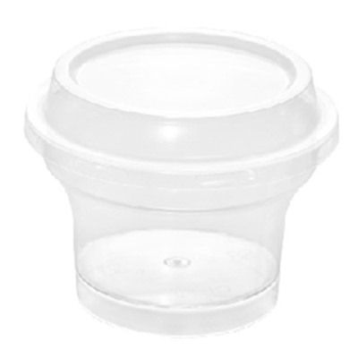 Clear Plastic Wide Rim Dessert Serving Cup 100ml (Pack 20)