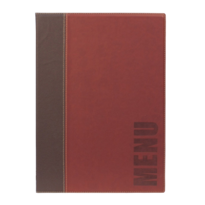 Securit Contemporary A4 Menu Holder Wine Red 4 Pages