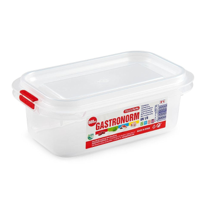 Plasticforte Gastronorm 1/9 Food Storage Container & Lid 0.6 Litres