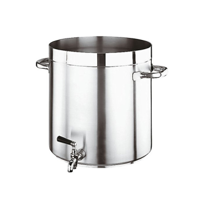 Paderno Series 1100 Stainless Steel Stock Pot With Tap 45 x 45cm 70L