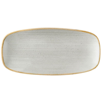 Churchill Stonecast Raw Grey Chefs Oblong Plate 10.6" x 5" (Pack 12)