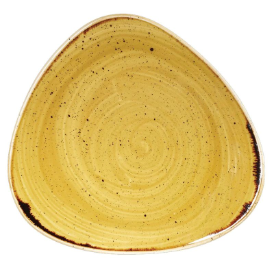 Churchill Stonecast Mustard Lotus Plate (Pack 12)
