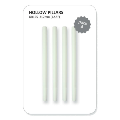 Plastic Dowel Rods White 12.5 (Pack 4)