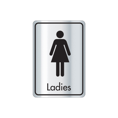 Door Sign Ladies Symbol with Text