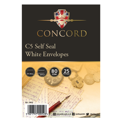 White Envelope C5 Self Seal (Pack 25)