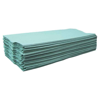 Centre Fold 1ply Green Hand Towels 23 x 33cm (Pack 2400)