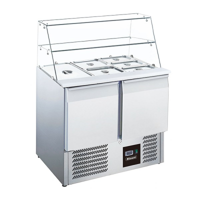 Blizzard BPD2 2 Door Refrigerated Compact Prep Station with Display
