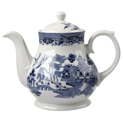 Churchil Vintage Prints Blue Willow Sandringham Tea/Coffee Pot 30oz (Pack 4)