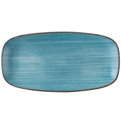 Churchill Stonecast Raw Teal Chefs Oblong Plate 11.75 x 6" (Pack 12)