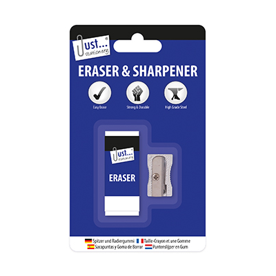 Just Stationery Metal Sharpener & Eraser