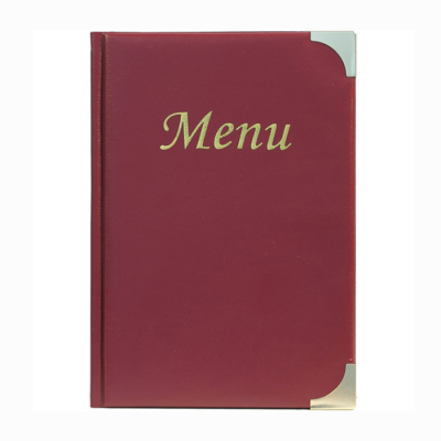 Securit A5 Menu Holder Wine Red 8 Pages