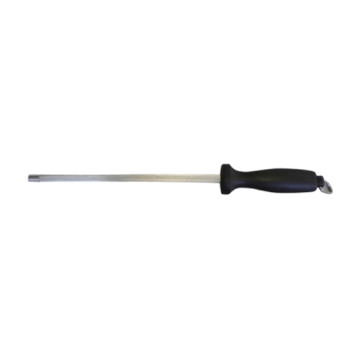 Black Plastic Handle Sharpening Steel 10"