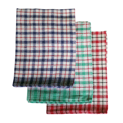Mini Check Cotton Tea Towel in Assorted Colours 43x63cm (Pack 10)