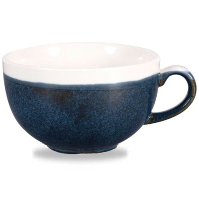 Churchill Monochrome Sapphire Blue Cappuccino Cup 8oz (Pack 12)
