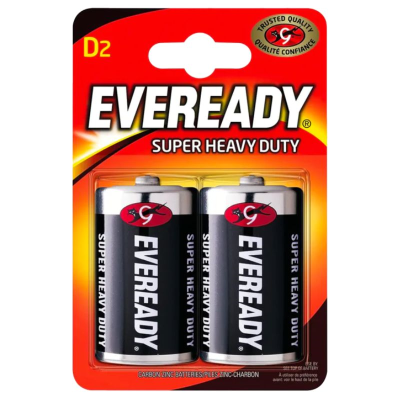 Ever Ready D 1.5V Zinc Chloride Battery (Pack 2)