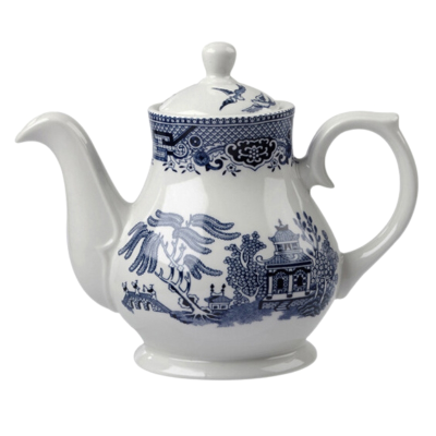 Churchil Vintage Prints Blue Willow Sandringham Tea/Coffee Pot 15oz (Pack 4)