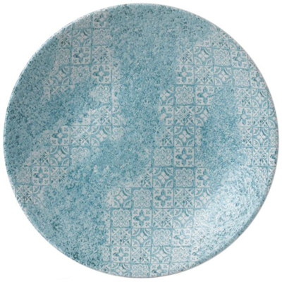 Churchill Aquamarine Med Tiles Deep Coupe Plate 9.4" (Pack 12)