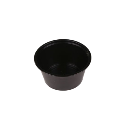Black Plastic Portion Pot 2oz (Pack 100)