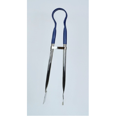 Colour Coded Stainless Steel Steak Tong 21" Blue