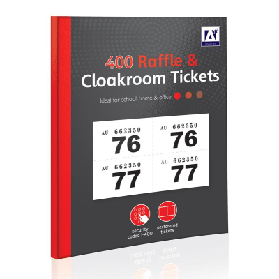 A* Raffle and Cloak Room Tickets Numbered 1-400