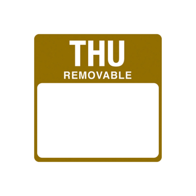 Day of the Week Removable Label Thursday