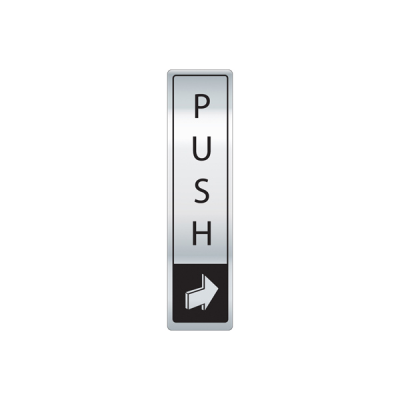 Door Sign Push Vertical with Symbol
