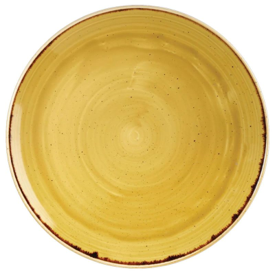 Churchill Stonecast Mustard Coupe Evolve Plate 12.75" (Pack 6)