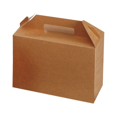 Kraft Large Carry Pack / Lunch Box 265 x 128 x 180mm (Pack 125)