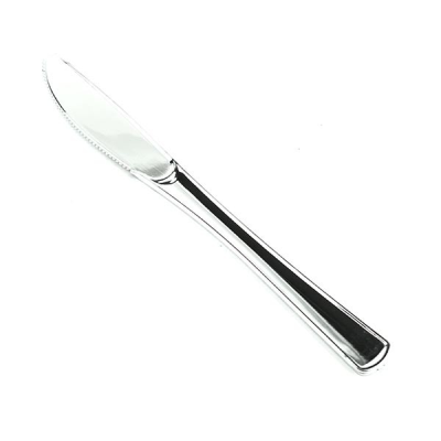 Disposable Plastic Silver Knife (Pack 24)