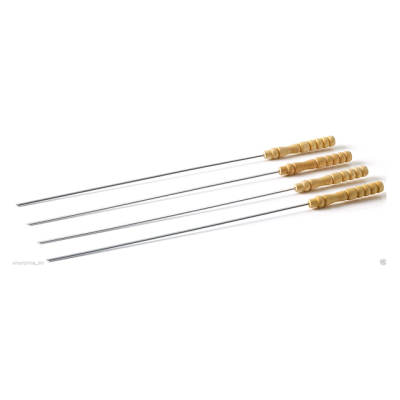 Tala Chromed Iron BBQ Skewers with Wooden Handle 43cm (Pack 4)