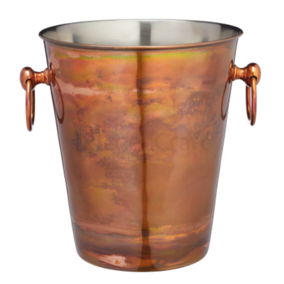 BarCraft Stainless Steel Champagne Bucket with Iridescent Copper Finish