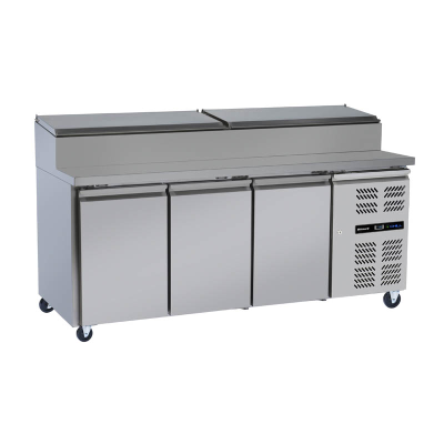 Blizzard HBC3EN 3 Door Refrigerated Prep Counter holds 8x1/3 GN not included (417 Litre)