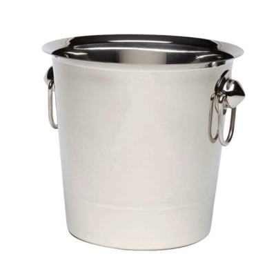 Wine Bucket Stainless Steel With Ring Handles 19cm x 18.5cm