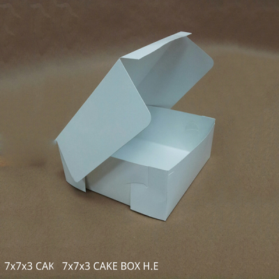 Hand Erect Cake Box 7" x 7" x 3" (Pack 250)