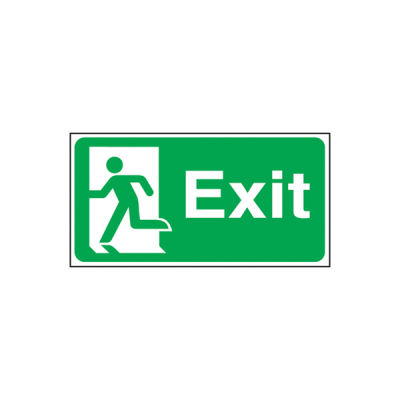 Self Adhesive Exit Man Left Sign