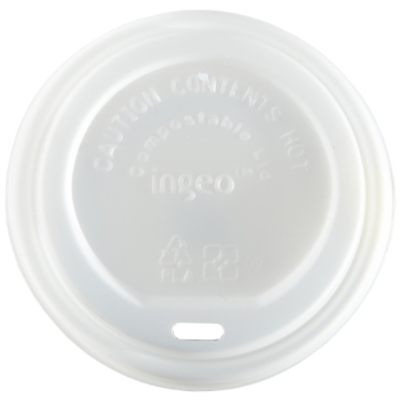 Compostable Domed Sip-thru Lid to fit 10-16oz Cup (Pack 50) [1000]