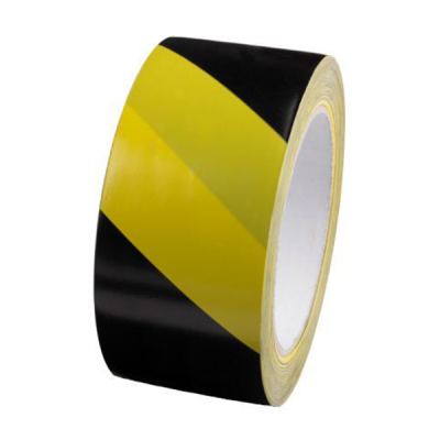 Hazzard Warning Tape Black / Yellow 33mm x 50 metre