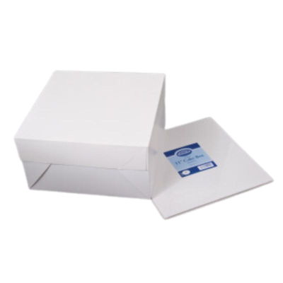 Essential Cake Box & Lid White 11"