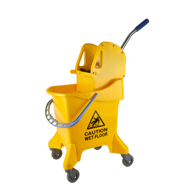Deluxe Down Press Mop Bucket in Yellow