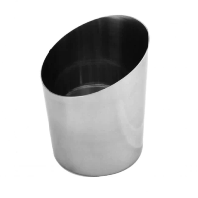 Stainless Steel Angled French Fry | Chips Serving Cup, 414ml