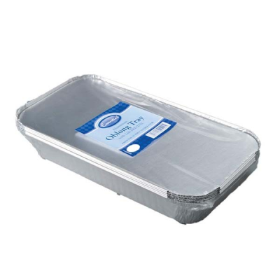 Essential Aluminium Oblong Tray Lids 323x164x45mm (Pack 4)