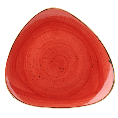 Churchil Stonecast Berry Red Lotus Plate 7"