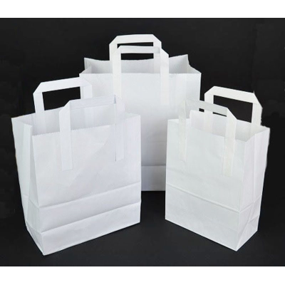 SOS White Carrier Bags Small (Pack 250)
