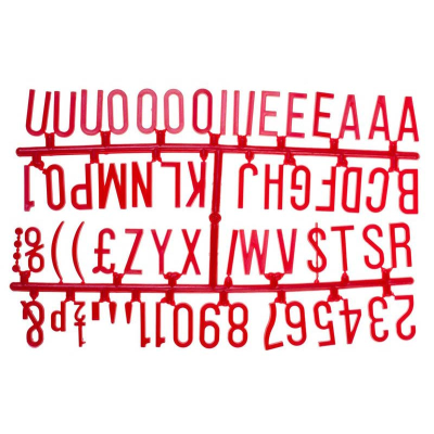 1 1/4" Letter Set - (390 characters) Red