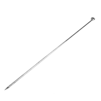 Round Stainless Steel Skewer 6mm Thick 24" with Hanging End