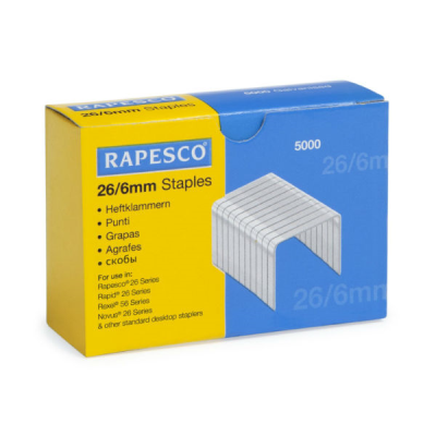 Rapesco 26/6mm Staples (Pack 5000)