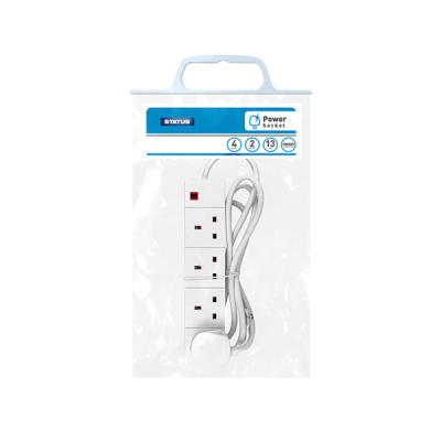 Status 4 Way 2 Meter Extension Wire Socket with Neon Indicator
