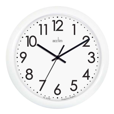 Acctim Abingdon White Wall Clock 255mm